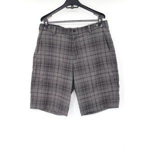 men's 34 Golf tech plaid dri-fit shorts